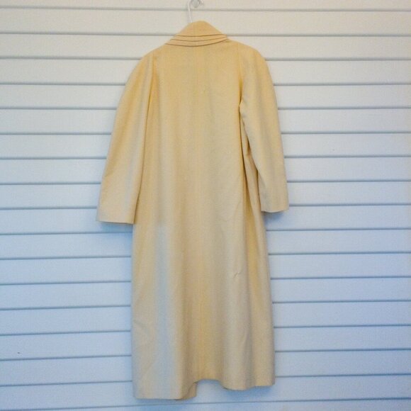 Vintage Portrait 100% Pure Wool Long Coat | Size M | Cream Minimalist Classic - Picture 3 of 5
